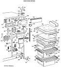 FRESH FOOD SECTION Diagram and Parts List for TFT24JWXAWW  General Electric Refrigerator