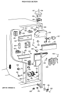 FRESH FOOD SECTION Diagram and Parts List for TFT24PRXAAA  General Electric Refrigerator