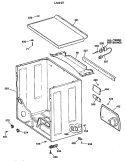 CABINET Diagram and Parts List for DWLR473GT0WB  General Electric Dryer