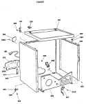 CABINET Diagram and Parts List for DDG8280SBMAA  General Electric Dryer
