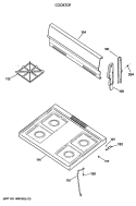 COOKTOP Diagram and Parts List for JGBS07EV2WW  General Electric Range