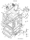 BODY PARTS Diagram and Parts List for JGBP27GEV2AD  General Electric Range