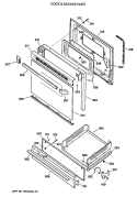 DOOR & DRAWER PARTS Diagram and Parts List for JGBS22GEV3AD  General Electric Range