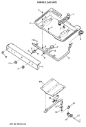 GAS & BURNER PARTS Diagram and Parts List for JGBC20GEV3AD  General Electric Range
