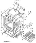 BODY PARTS Diagram and Parts List for JGBC20GEV3AD  General Electric Range