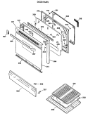 DOOR PARTS Diagram and Parts List for JGBP24GEV3WH  General Electric Range