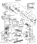 FREEZER SECTION Diagram and Parts List for TFZ24JRXAWW  General Electric Refrigerator