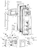 FREEZER DOOR Diagram and Parts List for TFZ24PEXAWH  General Electric Refrigerator