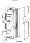 FRESH FOOD DOOR Diagram and Parts List for TFZ24PEXAWH  General Electric Refrigerator
