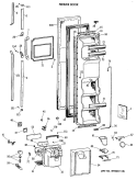 FREEZER DOOR Diagram and Parts List for TFZ24PRXAWW  General Electric Refrigerator