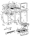 Section Diagram and Parts List for CTF14EGB  Hotpoint Refrigerator