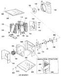 VENTILATION STRUCTURE Diagram and Parts List for KVA24DAM1  Hotpoint Air Conditioner