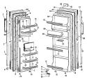 Section Diagram and Parts List for CSX20EHF  Hotpoint Refrigerator
