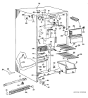 FREEZER SECTION Diagram and Parts List for CSX20LHF  Hotpoint Refrigerator