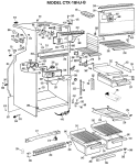 Section Diagram and Parts List for CTX18HJBR  Hotpoint Refrigerator