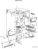 FREEZER SECTION Diagram and Parts List for CSX20EJC  Hotpoint Refrigerator