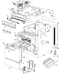Section Diagram and Parts List for RA513*J2  Hotpoint Range