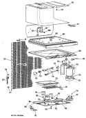 Section Diagram and Parts List for CTA15CJBLWH  Hotpoint Refrigerator