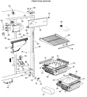 FRESH FOOD SECTION Diagram and Parts List for CSX20EJE  Hotpoint Refrigerator