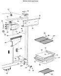 FRESH FOOD SECTION Diagram and Parts List for CSX20LJE  Hotpoint Refrigerator