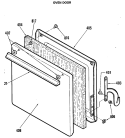 OVEN DOOR Diagram and Parts List for RGA512PK1  Hotpoint Range