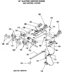 GAS CONTROL SYSTEM Diagram and Parts List for RGA512PK1  Hotpoint Range