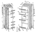 Section Diagram and Parts List for CSX22GJE  Hotpoint Refrigerator