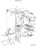FREEZER SECTION Diagram and Parts List for CSX22GJE  Hotpoint Refrigerator