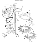 FRESH FOOD SECTION Diagram and Parts List for CSX22GJE  Hotpoint Refrigerator