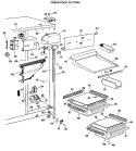 FRESH FOOD SECTION Diagram and Parts List for CSX22GJF  Hotpoint Refrigerator