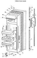 FRESH FOOD DOOR Diagram and Parts List for CSX27DKB  Hotpoint Refrigerator