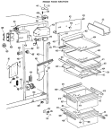 FRESH FOOD SECTION Diagram and Parts List for CSX27DKB  Hotpoint Refrigerator