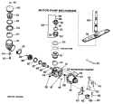 MOTOR - PUMP MECHANISM Diagram and Parts List for HDB827G-02  Hotpoint Dishwasher