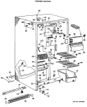 FREEZER SECTION Diagram and Parts List for CSX20LKB  Hotpoint Refrigerator