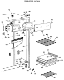 FRESH FOOD SECTION Diagram and Parts List for CSX20LKB  Hotpoint Refrigerator
