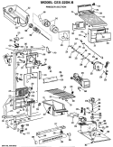 FREEZER SECTION Diagram and Parts List for CSX22DKB  Hotpoint Refrigerator