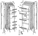 Section Diagram and Parts List for CSX22GKB  Hotpoint Refrigerator