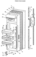 FRESH FOOD DOOR Diagram and Parts List for CSX27DKC  Hotpoint Refrigerator