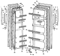 Section Diagram and Parts List for CSX20LKE  Hotpoint Refrigerator