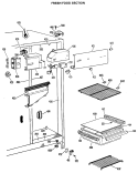 FRESH FOOD SECTION Diagram and Parts List for CSX20LKE  Hotpoint Refrigerator