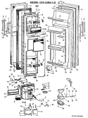 Section Diagram and Parts List for CSX22DKC  Hotpoint Refrigerator