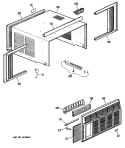 Section Diagram and Parts List for KVD08FAC1  Hotpoint Air Conditioner