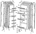 Section Diagram and Parts List for CSX20ELD  Hotpoint Refrigerator