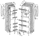 Section Diagram and Parts List for CSX20LLD  Hotpoint Refrigerator