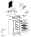 Section Diagram and Parts List for SSD4CLB  Hotpoint Refrigerator