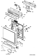 Section Diagram and Parts List for HDA1000K02  Hotpoint Dishwasher
