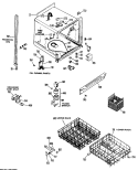 Section Diagram and Parts List for HDA950G-03  Hotpoint Dishwasher