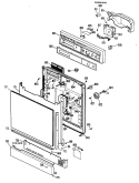 Section Diagram and Parts List for HDA487K-02  Hotpoint Dishwasher
