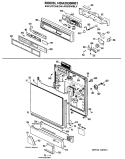 ESCUTCHEON ASSEMBLY Diagram and Parts List for HDA2030M01  Hotpoint Dishwasher