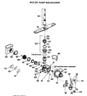 MOTOR - PUMP MECHANISM Diagram and Parts List for HDA2030M01  Hotpoint Dishwasher